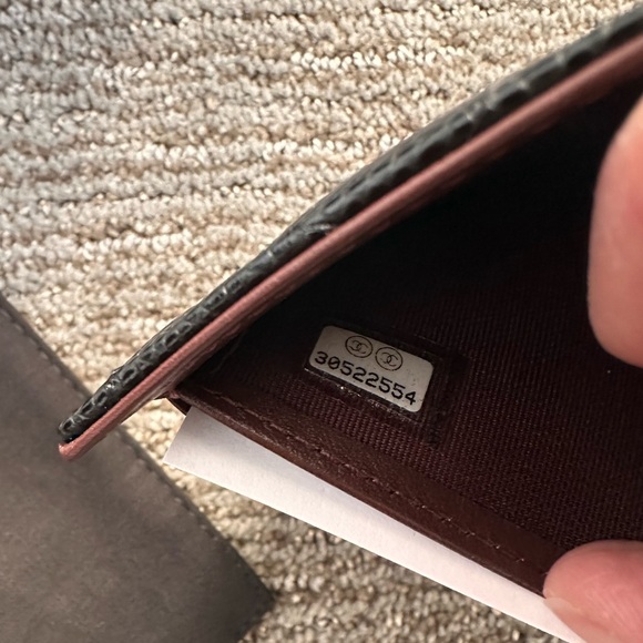 NWT Chanel Caviar Classic Compact Tri Fold Wallet (Black) - Picture 15 of 16